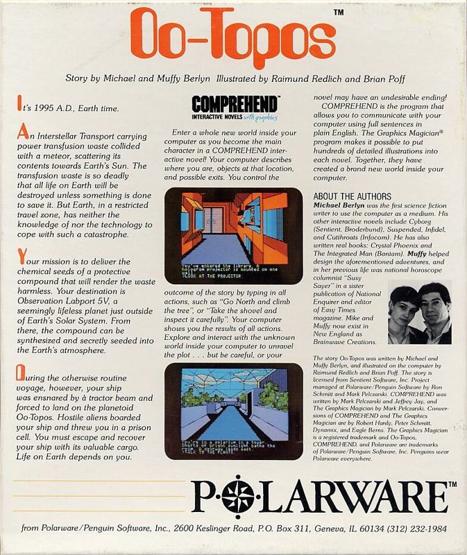 Back Cover for Oo-Topos (Commodore 64)