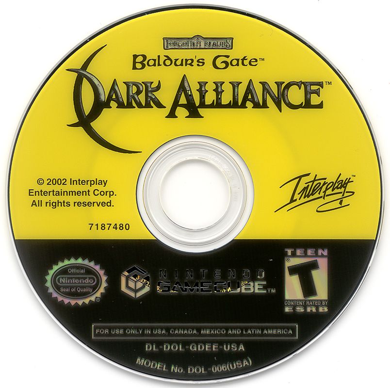 Media for Baldur's Gate: Dark Alliance (GameCube)