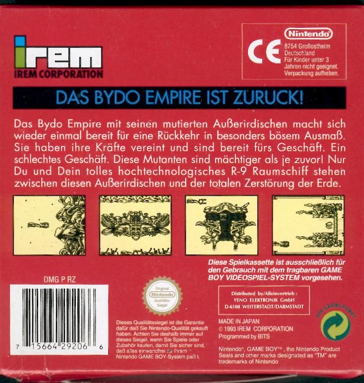 Back Cover for R-Type II (Game Boy)