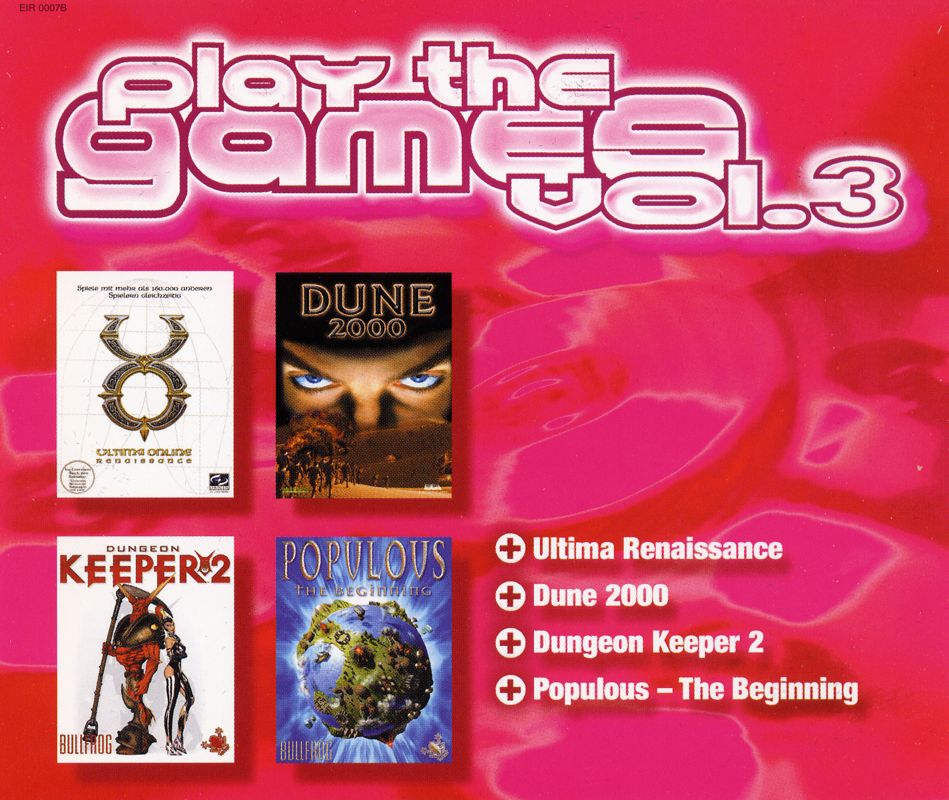 Other for Play the Games Vol. 3 (Windows): Jewel Case #2 - Front
