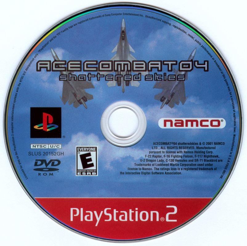 Media for Ace Combat 04: Shattered Skies (PlayStation 2) (Greatest Hits release)