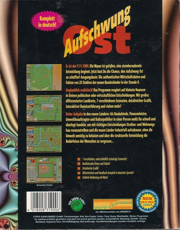 Back Cover for Aufschwung Ost (DOS)