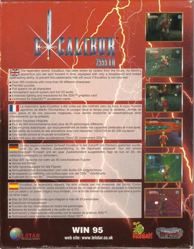Back Cover for Excalibur 2555 A.D. (Windows)