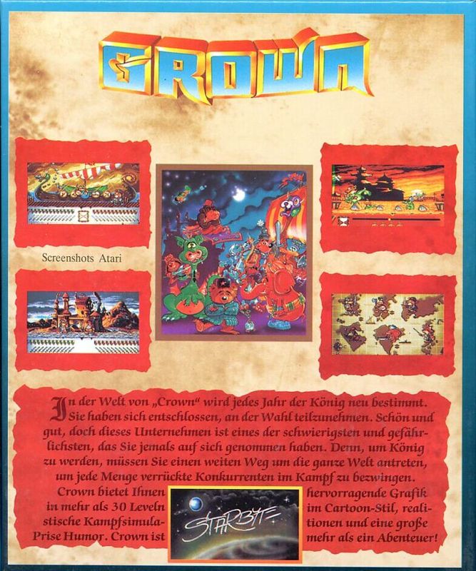 Back Cover for Crown (Commodore 64)