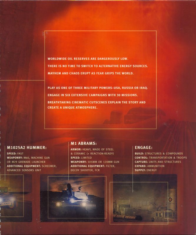 Inside Cover for World War III: Black Gold (Windows): Right Flap