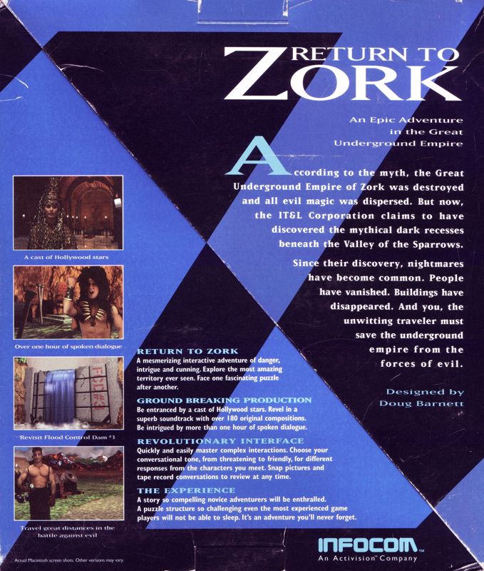 Back Cover for Return to Zork (DOS)