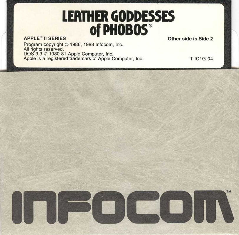 Media for Leather Goddesses of Phobos (Apple II) (Solid Gold (Folder) Release)