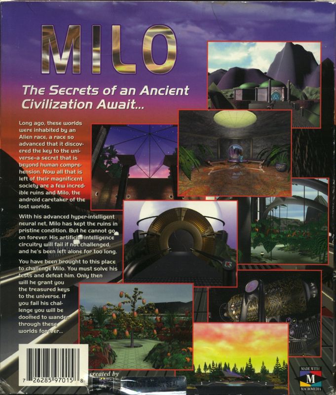 Back Cover for Milo (Windows and Windows 3.x)