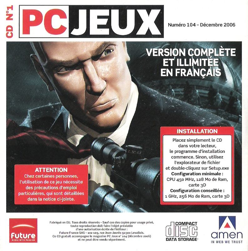 Back Cover for Hitman 2: Silent Assassin (Windows) (PC Jeux n°104 covermount - 12/2006)