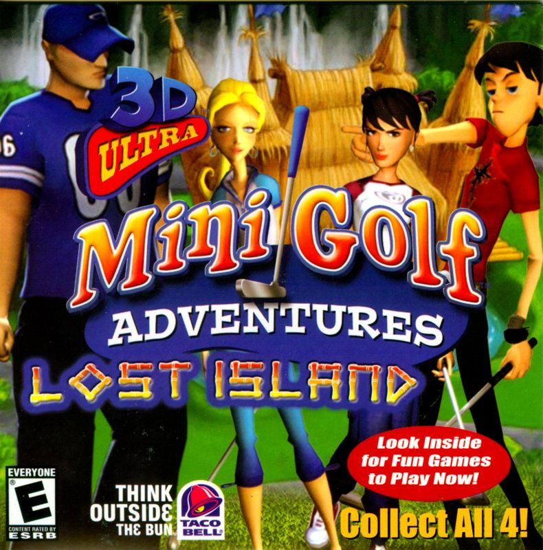 Front Cover for 3D Ultra Mini Golf Adventures: Lost Island (Windows) (Promotional Taco Bell folding sleeve)