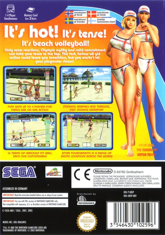 Back Cover for Beach Spikers: Virtua Beach Volleyball (GameCube)