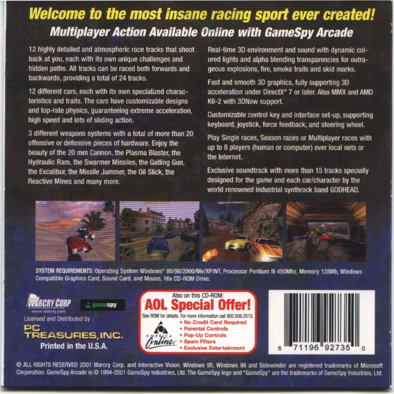 Back Cover for Road Wars (Windows) (Budget re-release)