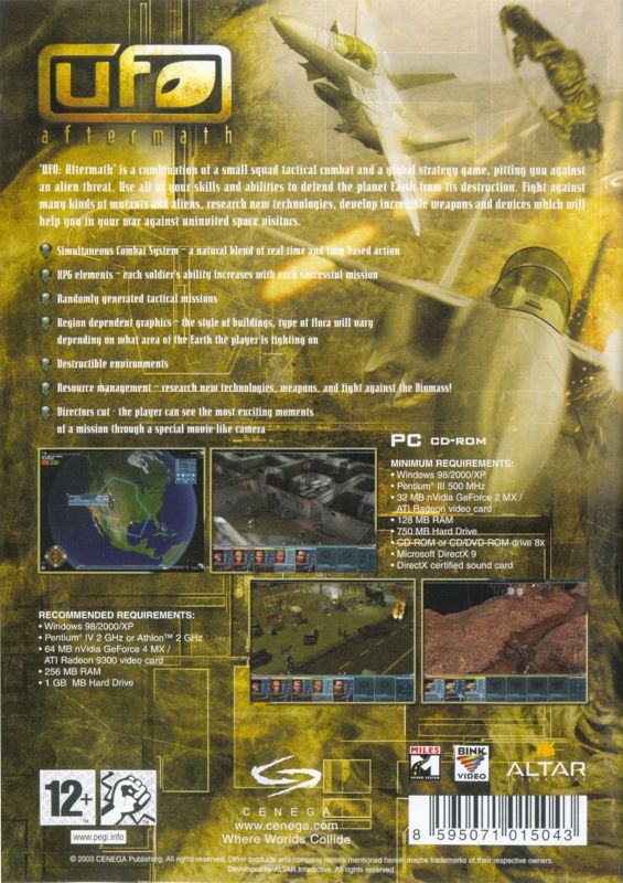 Back Cover for UFO: Aftermath (Windows)