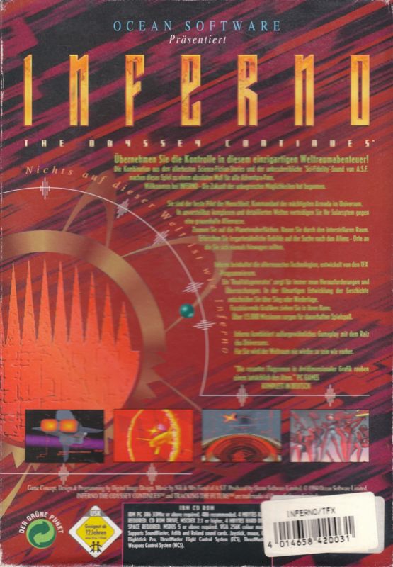 Back Cover for Inferno (DOS) (Bundle including TFX)