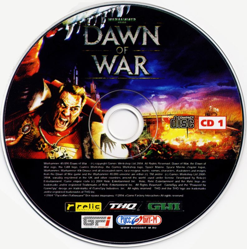 Media for Warhammer 40,000: Dawn of War (Windows): Disc 1