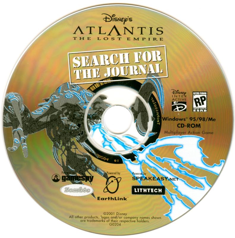 Media for Disney's Atlantis: The Lost Empire - Search for the Journal (Windows) (Mail-in promotional packet)