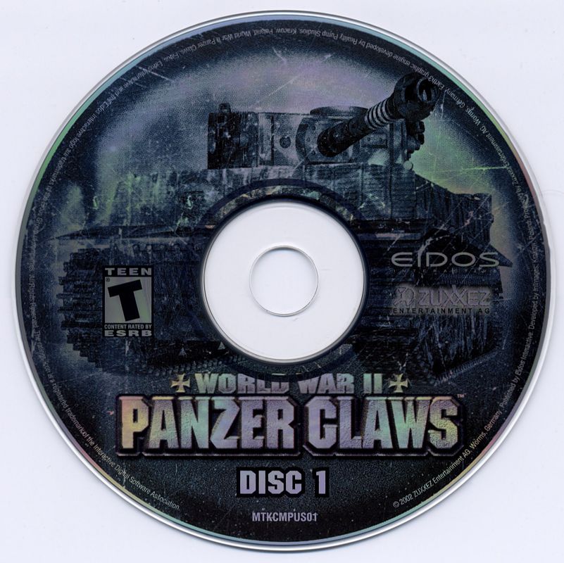 Media for World War II: Panzer Claws (Windows): Disc 1