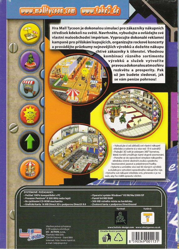 Back Cover for Mall Tycoon (Windows)