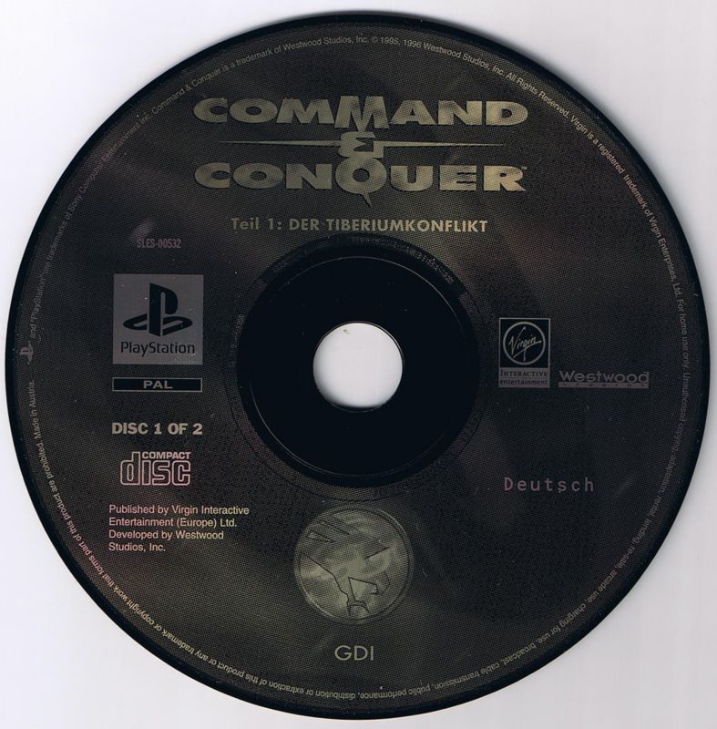 Media for Command & Conquer (PlayStation): Disc 1 - GDI