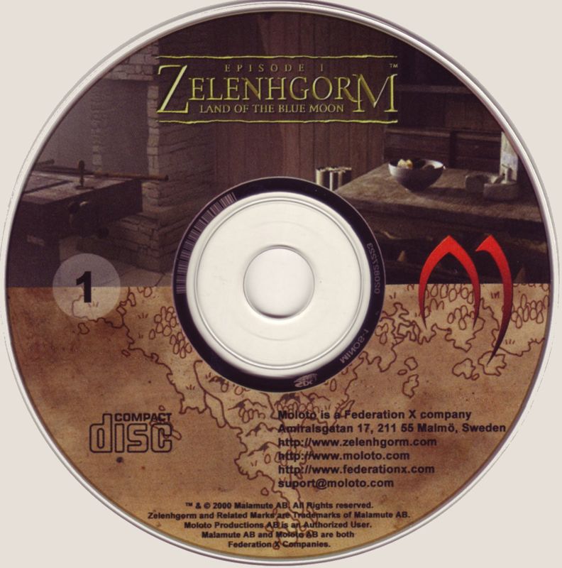 Media for Zelenhgorm: Episode I - Land of the Blue Moon (Windows): Disc 1