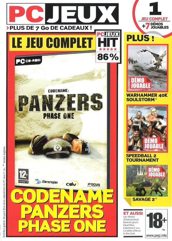 Other for Codename: Panzers - Phase One (Windows) (PC Jeux n°121 03/2008 covermount): Keep Case - Front