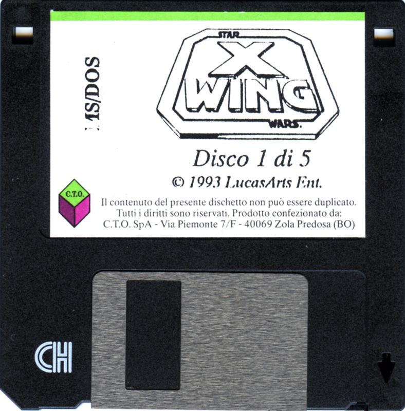 Media for Star Wars: X-Wing (DOS): Disk 1/5