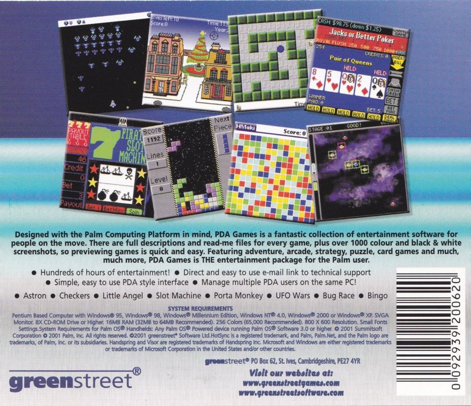 The Best PDA Games cover or packaging material MobyGames