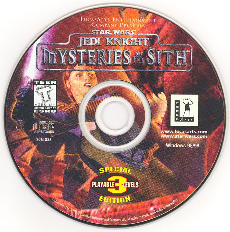 Media for The LucasArts Archives: Vol. IV - The Star Wars Collection II (Windows): Mysteries of the Sith Disc