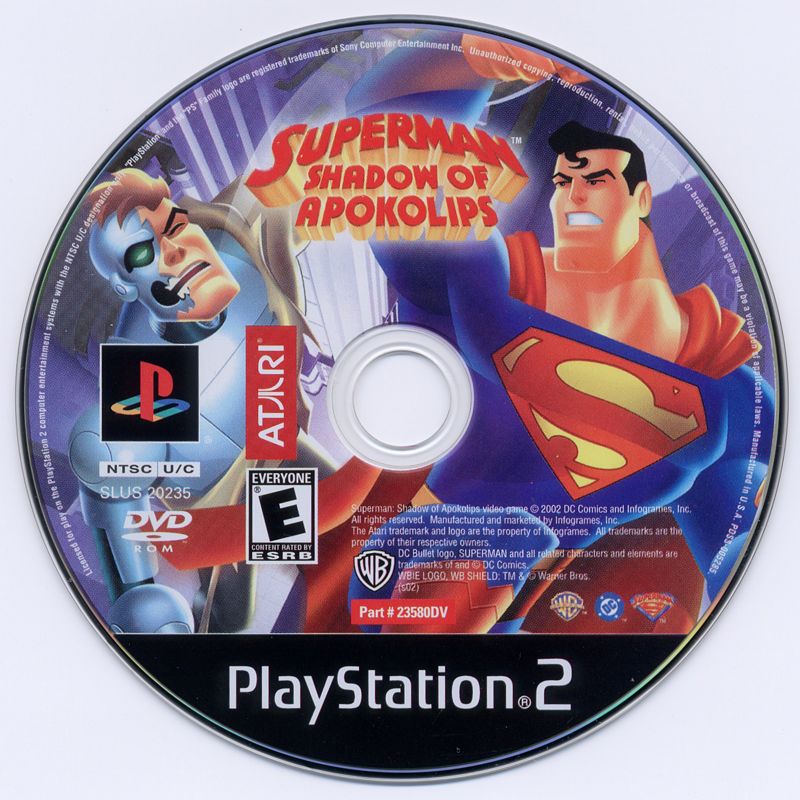 Media for Superman: Shadow of Apokolips (PlayStation 2)