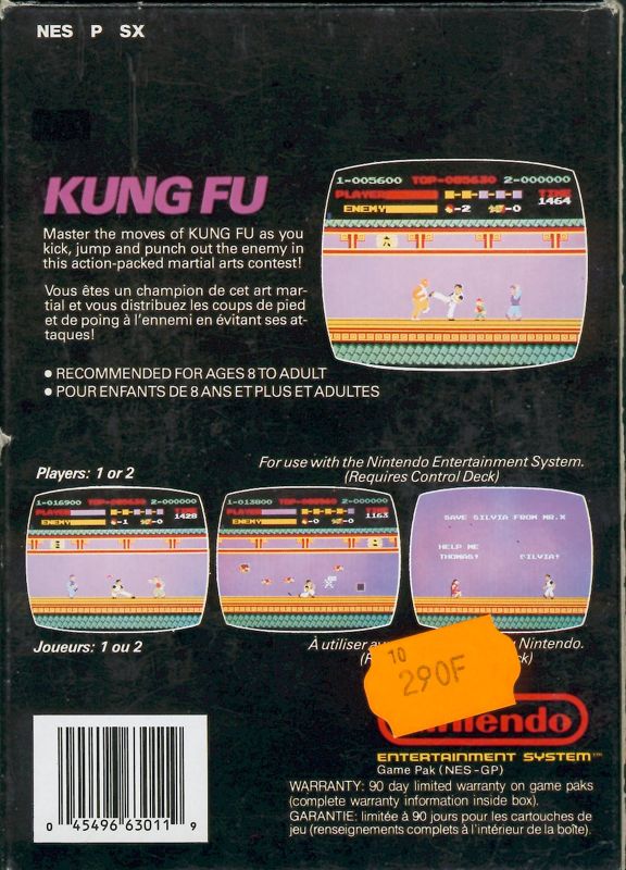 Kung-Fu Master cover or packaging material - MobyGames