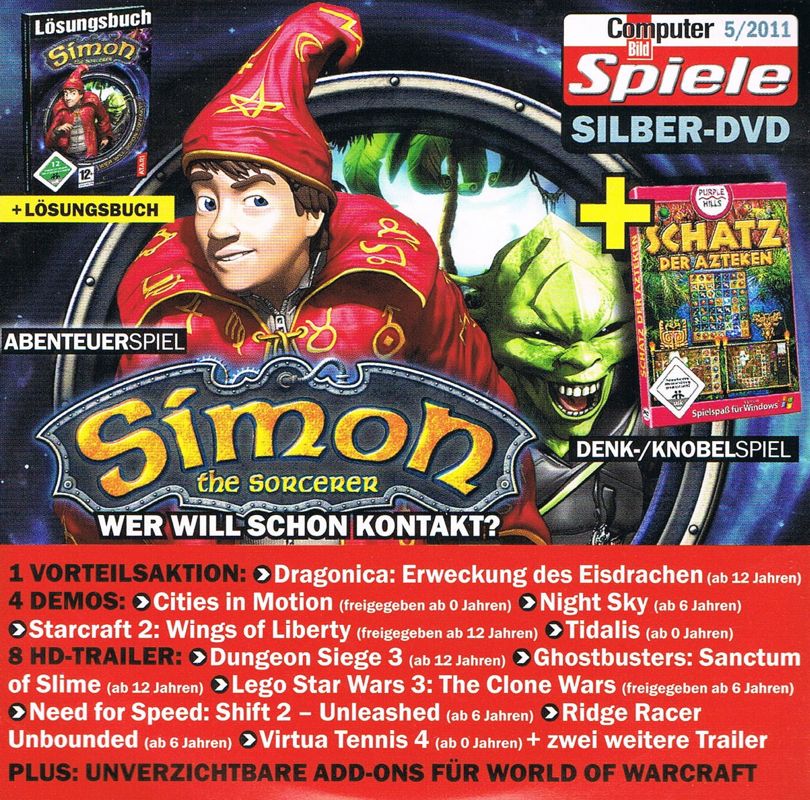 Front Cover for Simon the Sorcerer: Who'd Even Want Contact?! (Windows) (Computer Bild Spiele 5/2011 covermount)