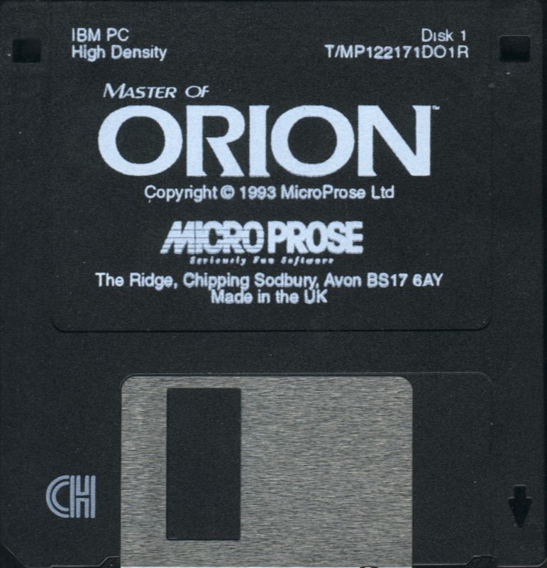 Media for Master of Orion (DOS): Disk 1/4