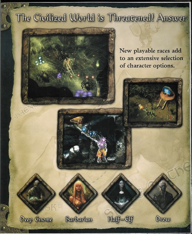 Inside Cover for Icewind Dale II (Windows): Left Flap