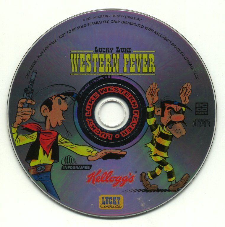 Media for Lucky Luke: Western Fever (Windows) (Distributed with Kellogg's branded cereals pack)