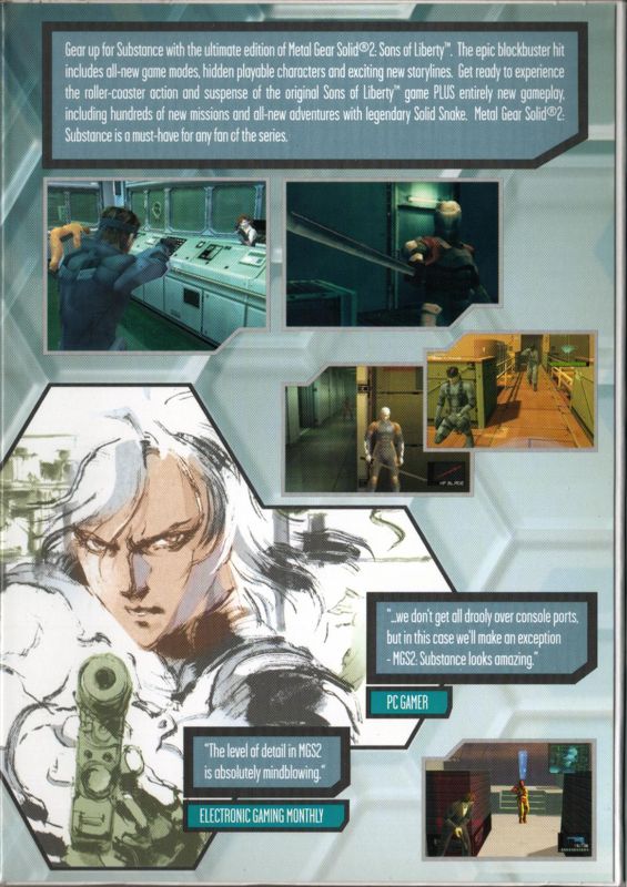 Inside Cover for Metal Gear Solid 2: Substance (Windows): Left Flap