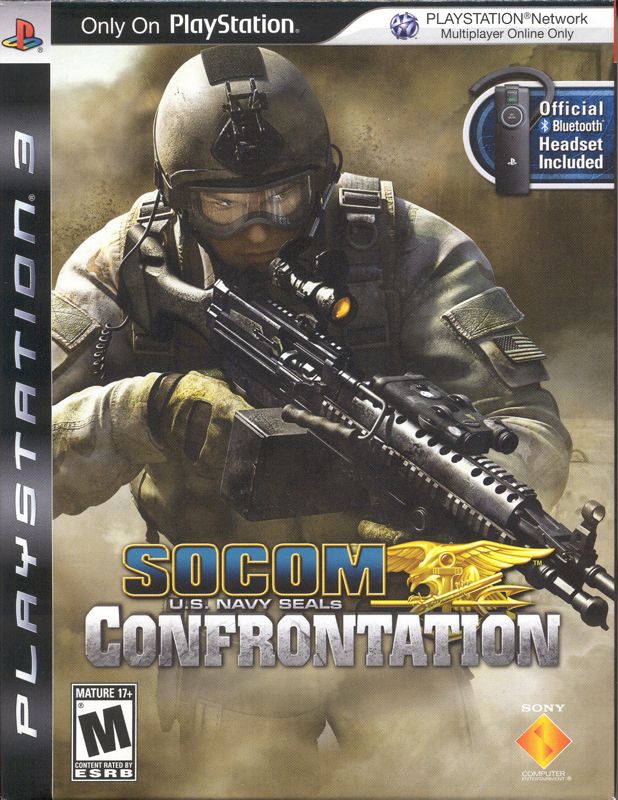 Front Cover for SOCOM: U.S. Navy SEALs - Confrontation (PlayStation 3) (Bluetooth headset bundle)