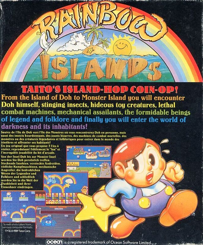 Back Cover for Rainbow Islands (Commodore 64)