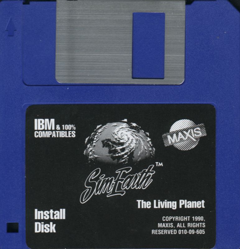 Media for SimEarth: The Living Planet (DOS): Install disk