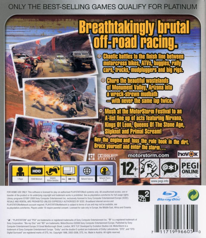 MotorStorm cover or packaging material MobyGames