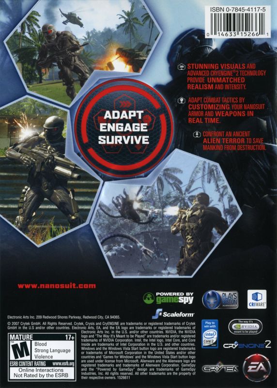 Back Cover for Crysis (Windows)