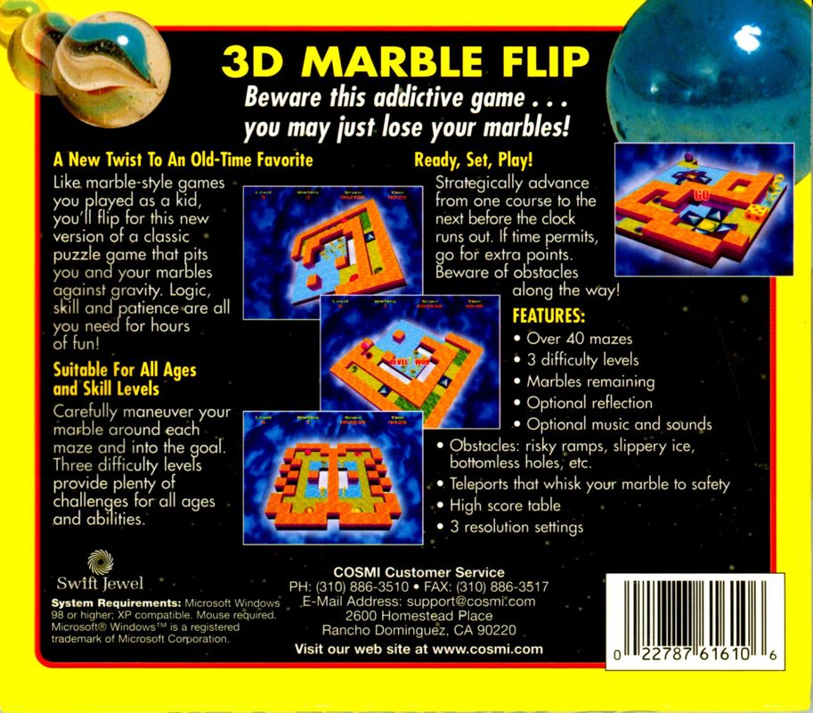 Back Cover for 3D Marble Flip (Windows)