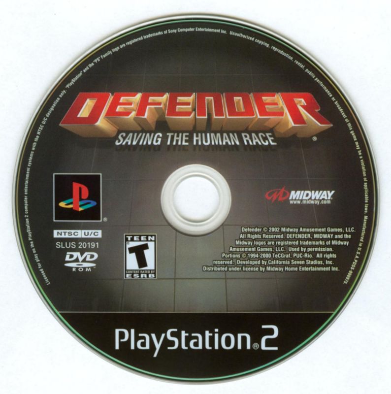 Media for Defender (PlayStation 2)