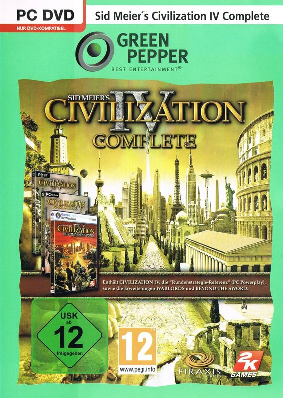 Front Cover for Sid Meier's Civilization IV: Complete (Windows) (Green Pepper release)