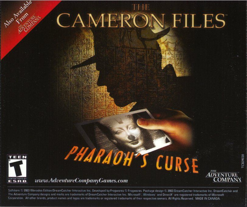 Other for The Mystery of the Mummy (Windows): Jewel Case - Back