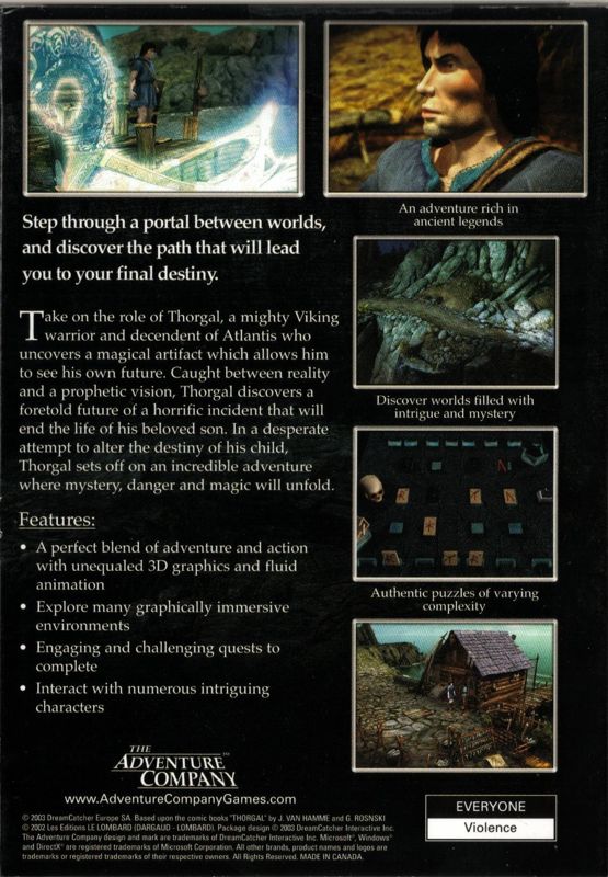 Back Cover for Curse of Atlantis: Thorgal's Quest (Windows)