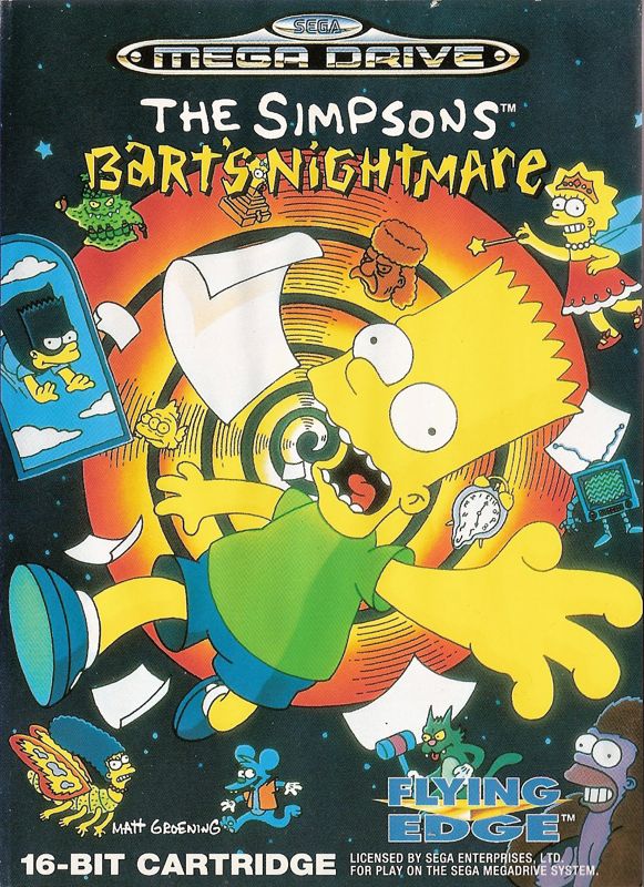 Front Cover for The Simpsons: Bart's Nightmare (Genesis)