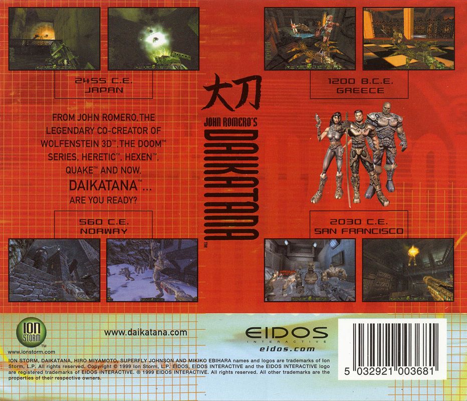 Other for John Romero's Daikatana (Windows): Jewel Case - Back