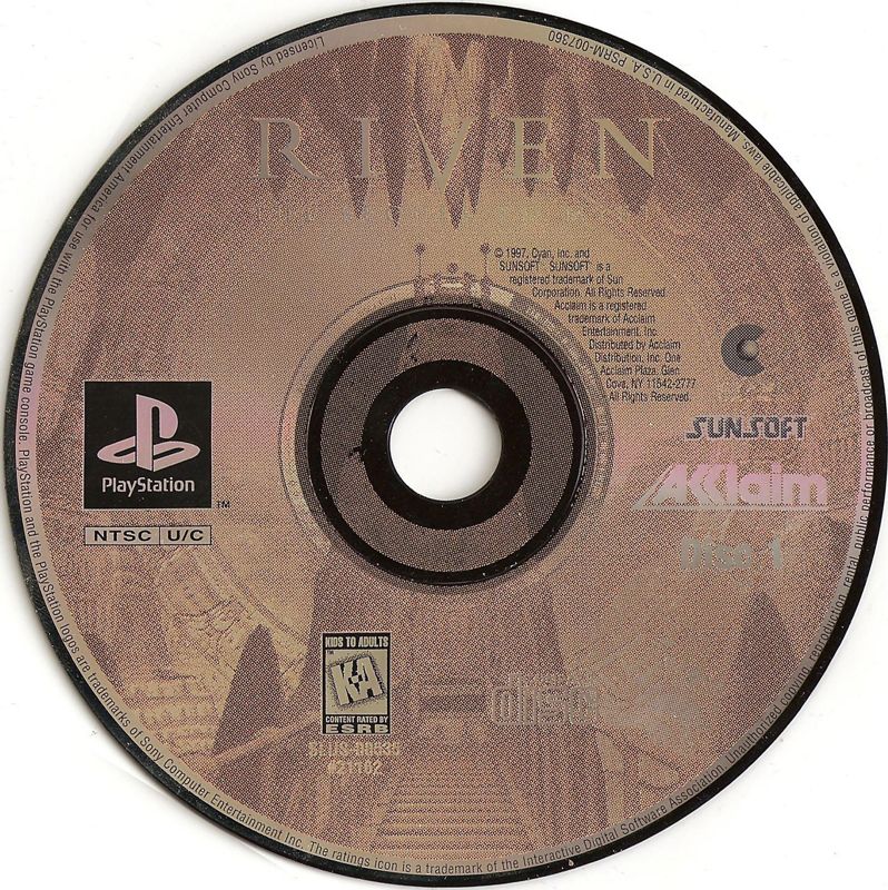 Media for Riven: The Sequel to Myst (PlayStation): Disc 1