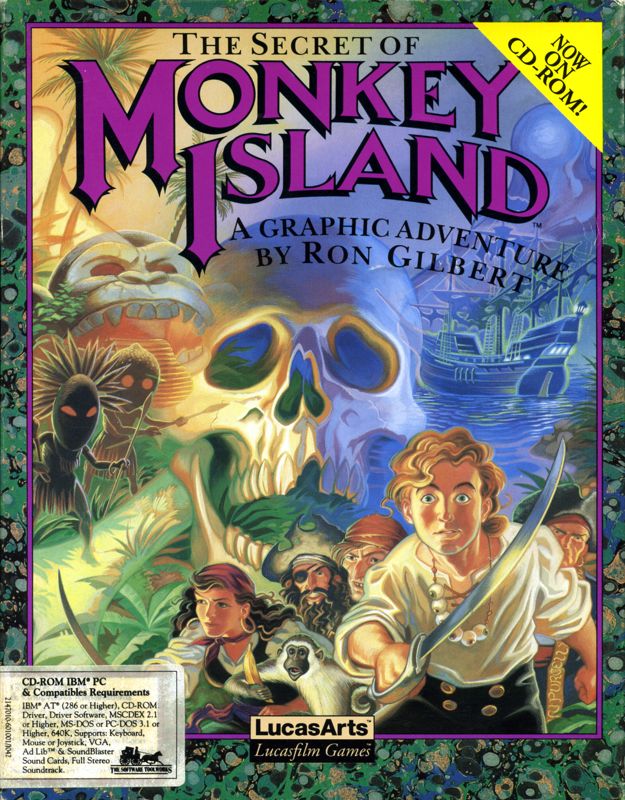 Front Cover for The Secret of Monkey Island (DOS) (CD-ROM version)