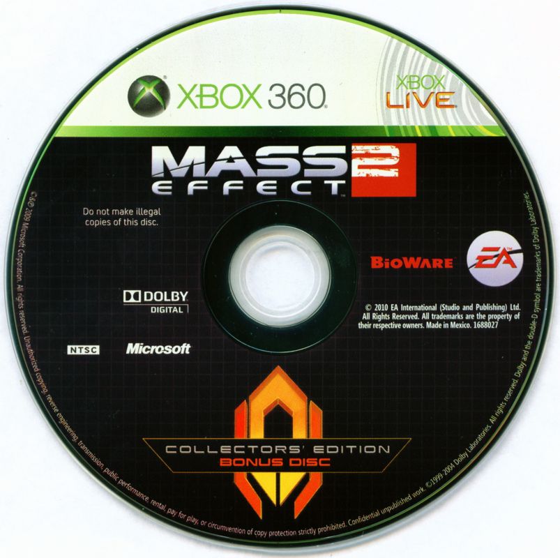 Extras for Mass Effect 2 (Collector's Edition) (Xbox 360): Bonus Disc